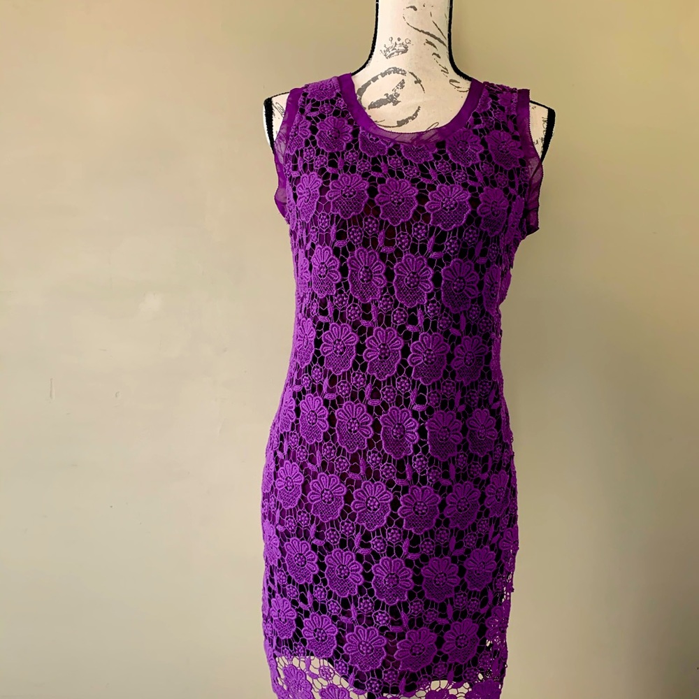 Purple lace dress